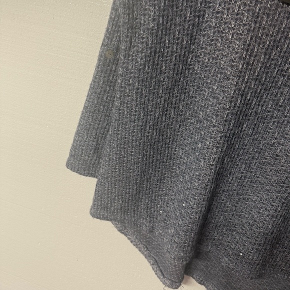 M Made In Italy Sweater Women L Blue Knit Sparkly Sequin V Neck Lace Floral Back - Picture 5 of 9